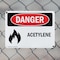 Signmission Acetylene Danger Sign, Plastic, 10in W x 7in L, 2PK OS-2PACK-DS-P-710-L-1988 - alternate 2